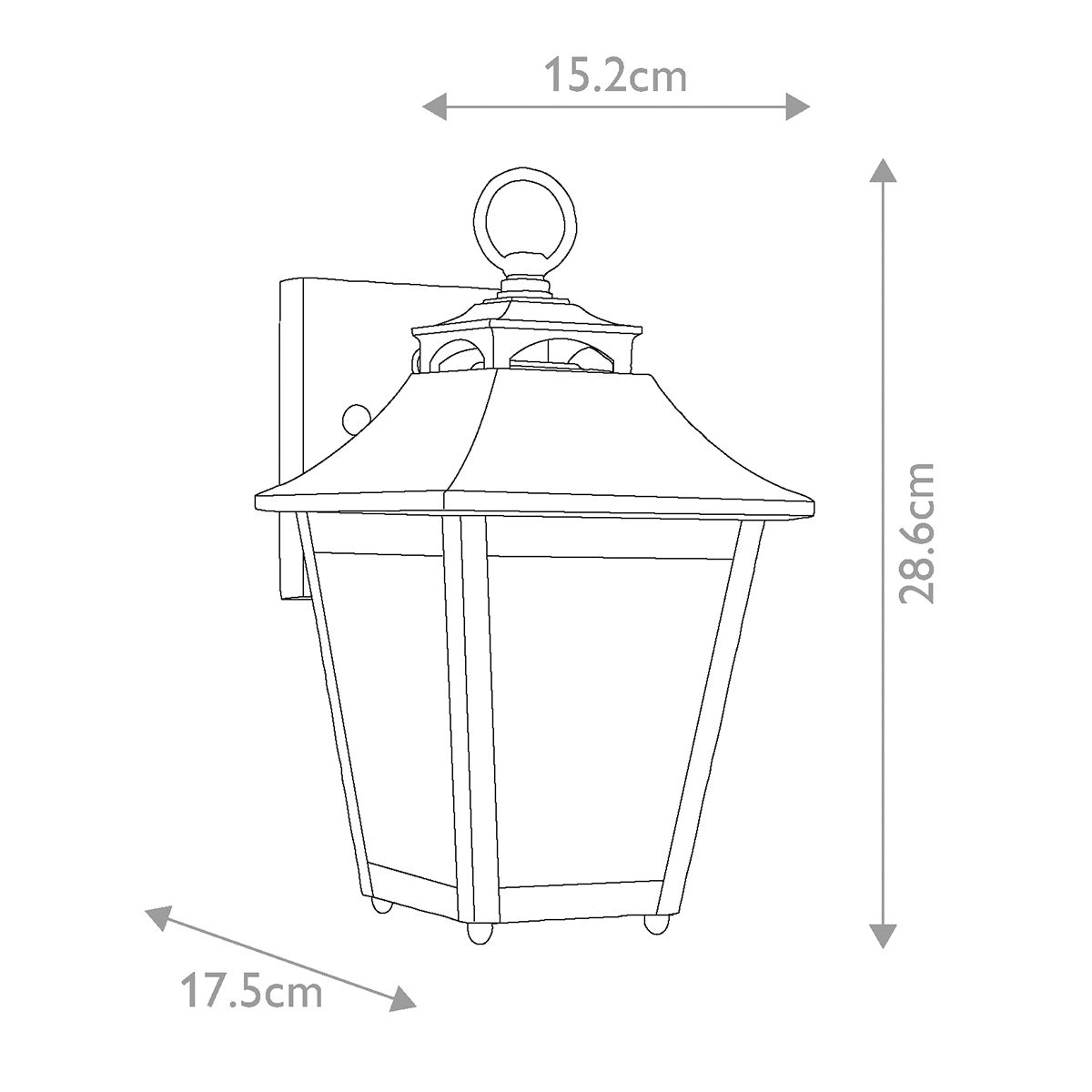 Galena Kleine Wandlaterne mit 1 Licht - Zobel