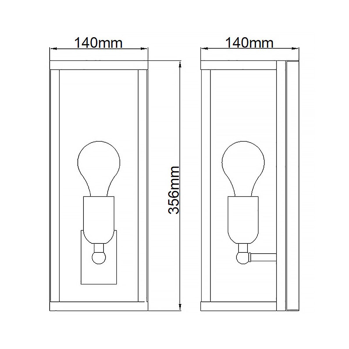 Harrow 1L Wandleuchte - Poliertes Nickel