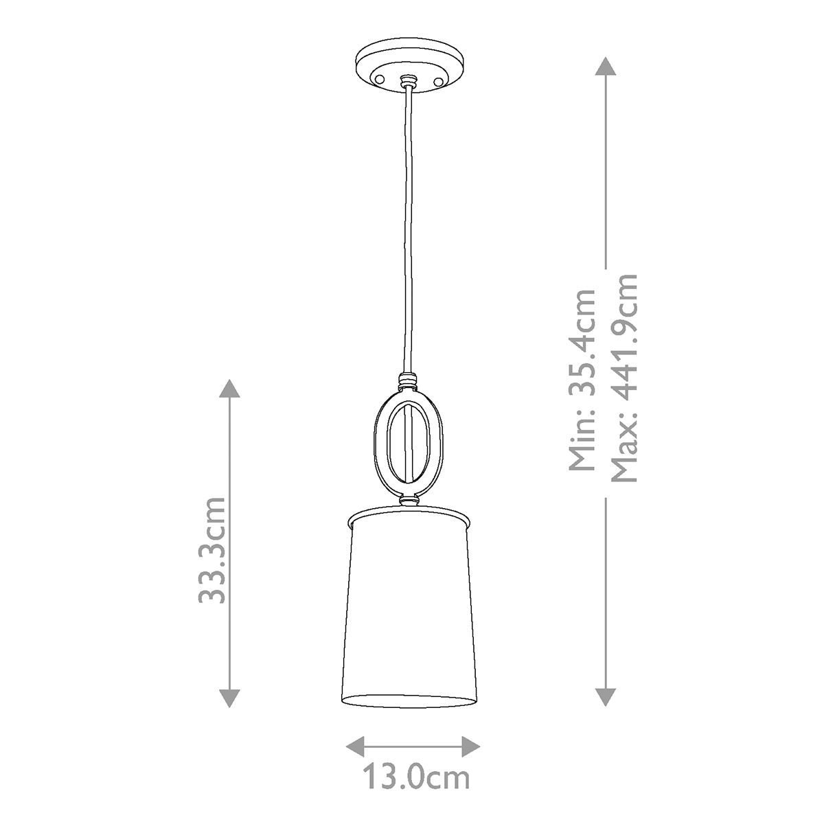 Huntley 1-flammige Mini-Pendelleuchte - Ölgeriebene Bronze