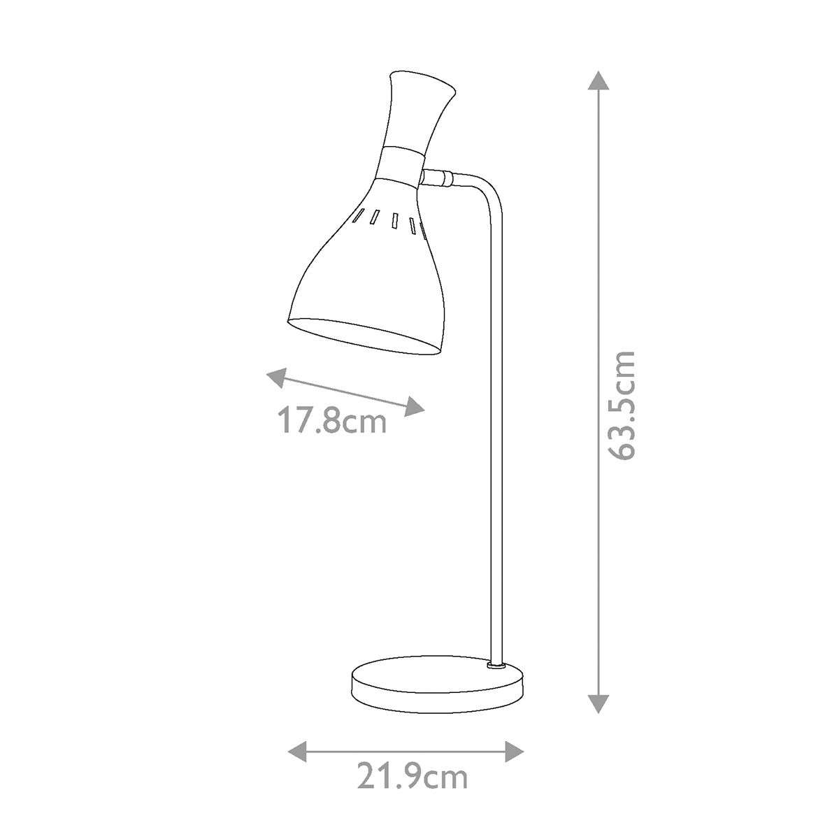 Joan 1-flammige Tischlampe - Mitternachtsschwarz / Brüniertes Messing