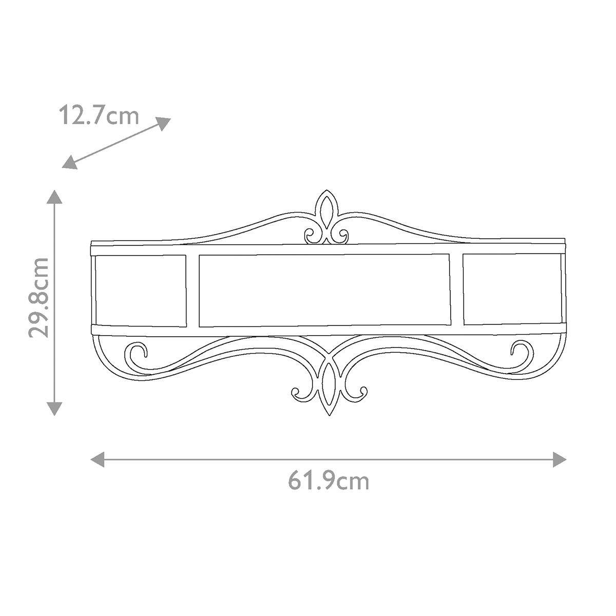 Justine 2-flammige Wandleuchte - Horizontal - Astral Bronze