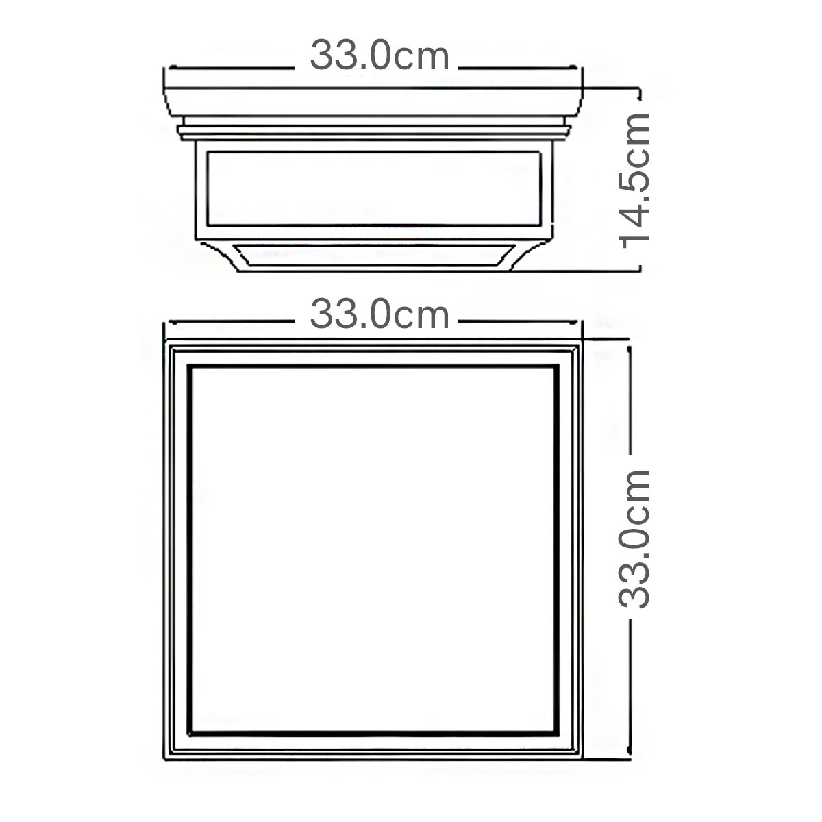 Shepherd 2 Light Flush - Dunkel verwittertes Zink