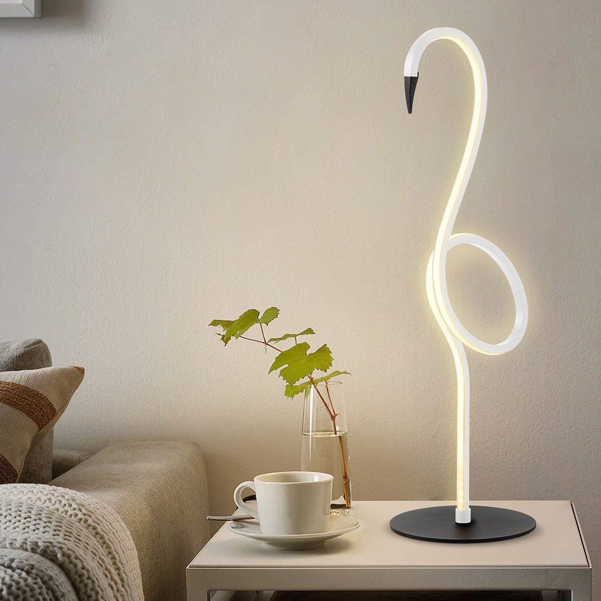 Flamingo LED-Tischlampe - Weiß