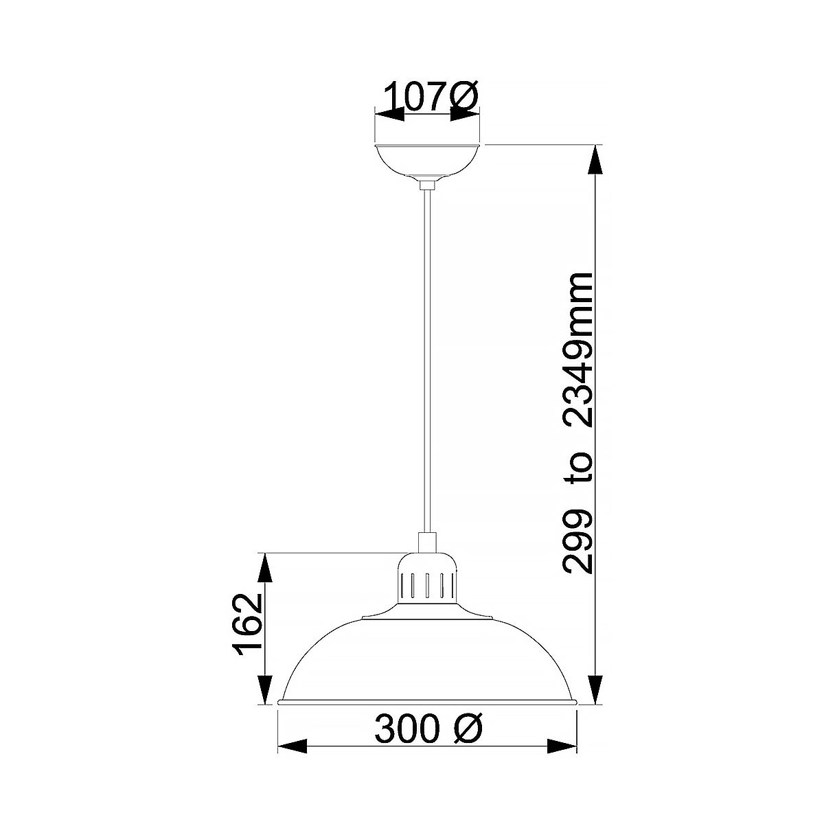 Franklin 1-flammige Pendelleuchte - Creme