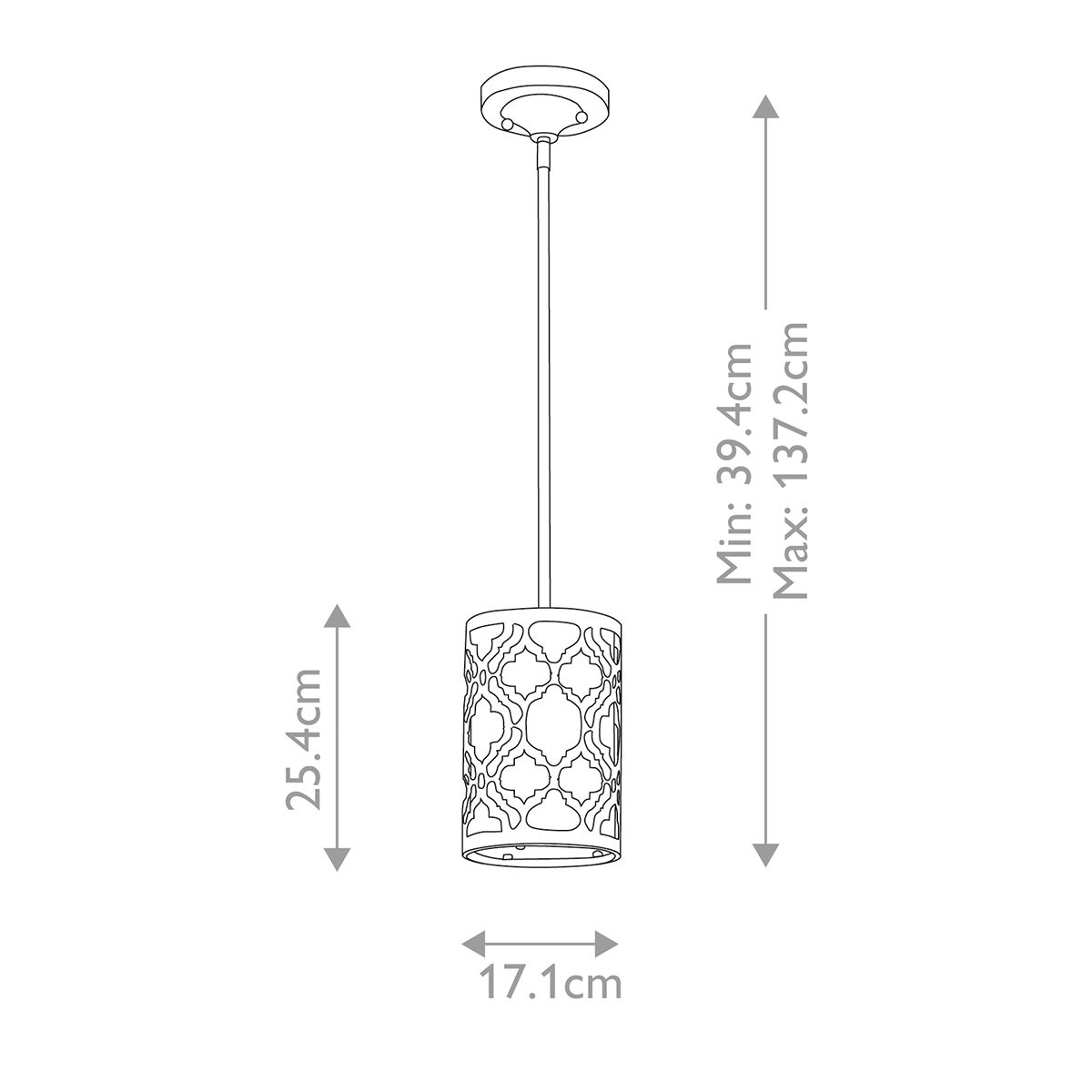 Arabella 1-flammige Mini-Pendelleuchte mit Doppelhalterung, Antik-Gold, Elfenbeinfarbener Lampenschirm