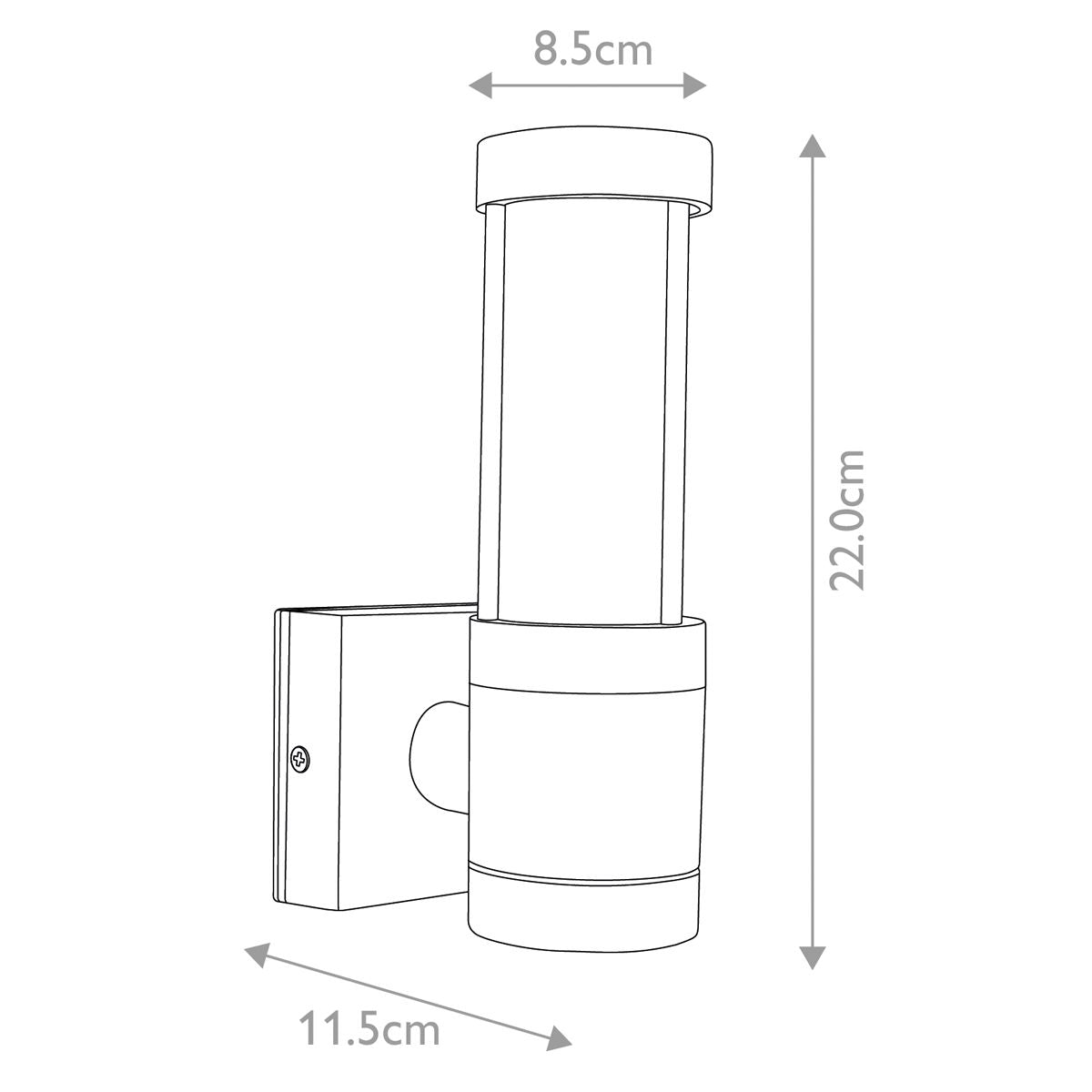 Beta Plain Wandlaterne - Gealtertes Eisen