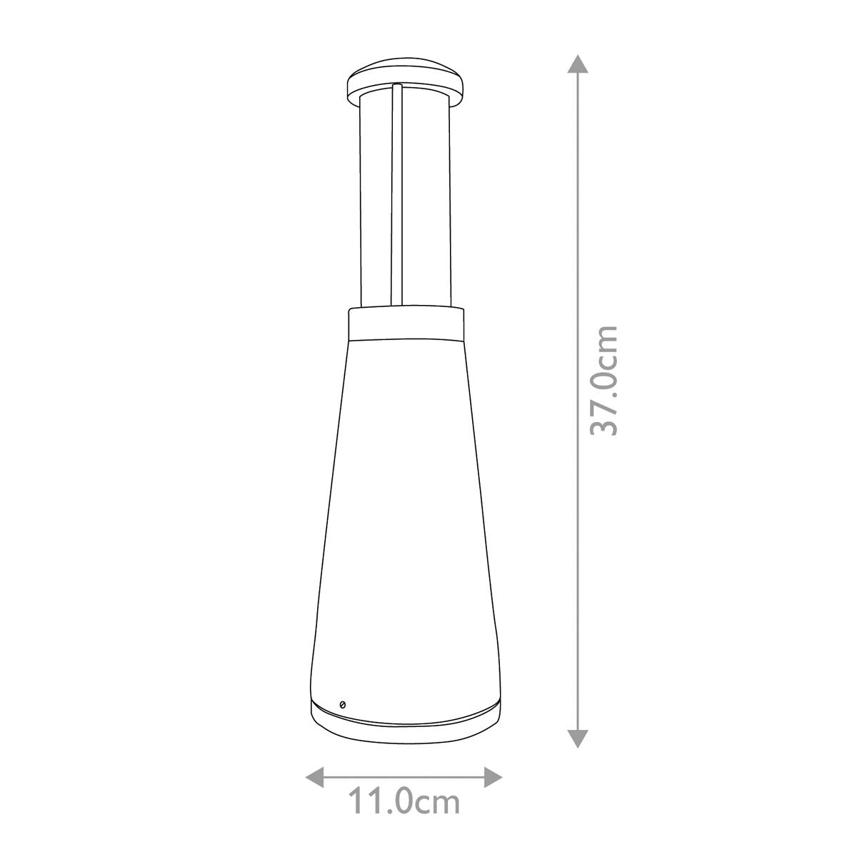 Beta Aluminium Plain Poller - Matt Silber