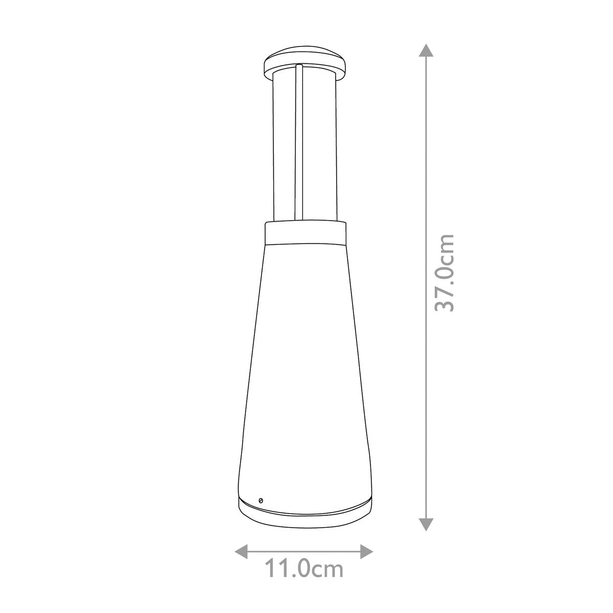 Beta Aluminium Plain Poller - Gealtertes Eisen