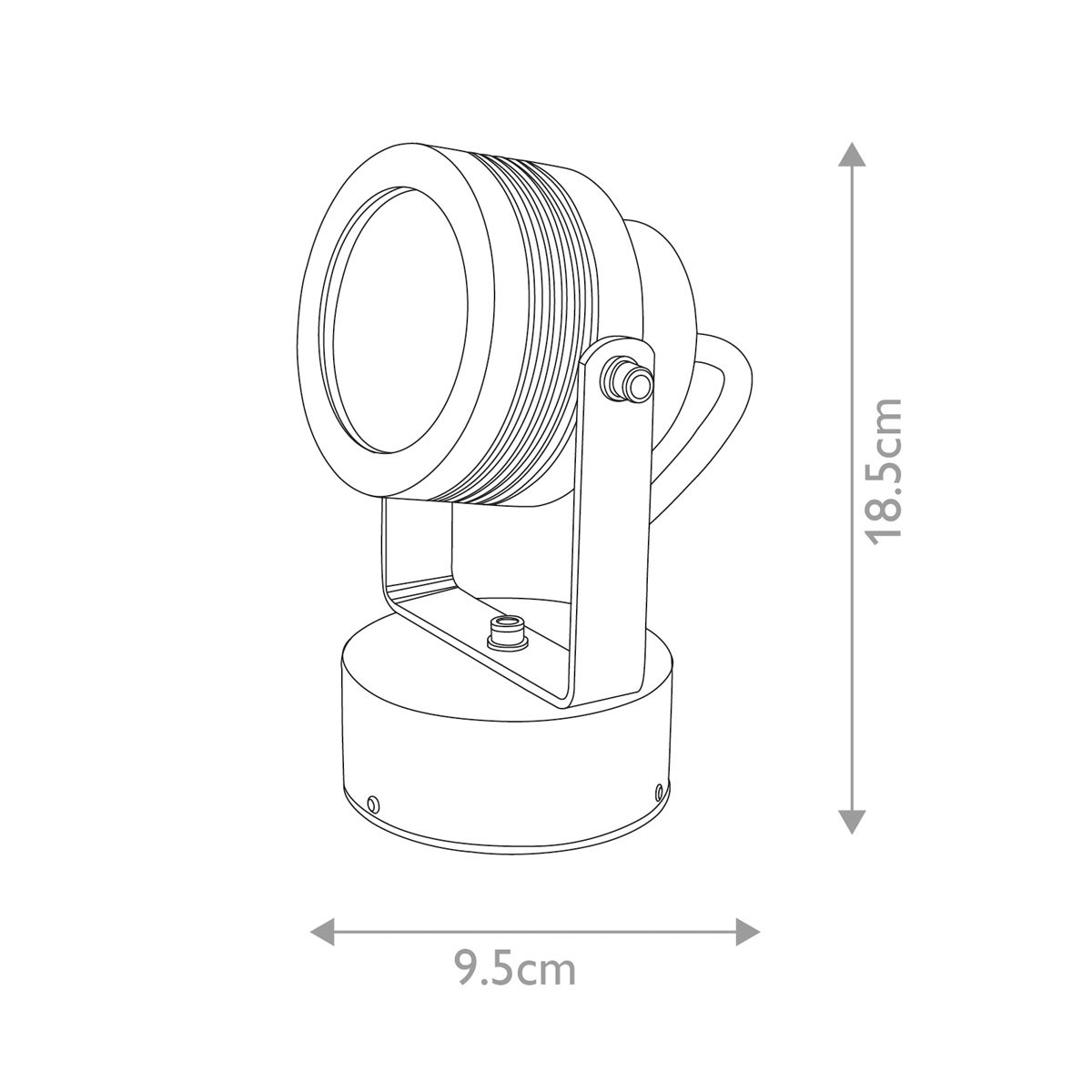 Elite Große Spotlight-Wandleuchte - Eloxiertes Aluminium