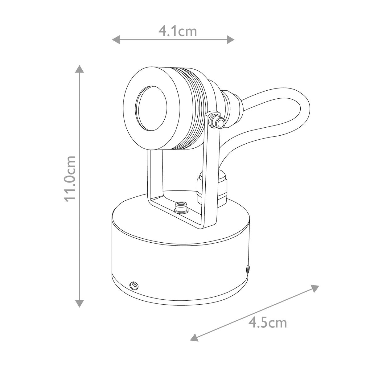 Elite Small Spotlight Wandleuchte - Eloxiertes Aluminium