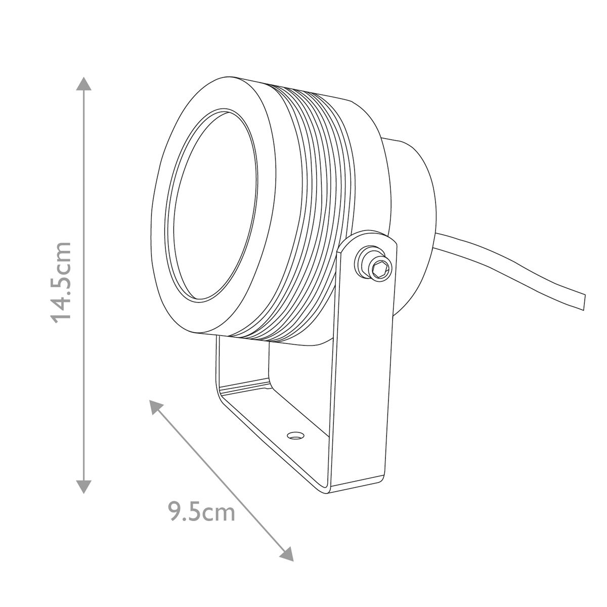 Elite Große Strahlerarmatur - Eloxiertes Aluminium