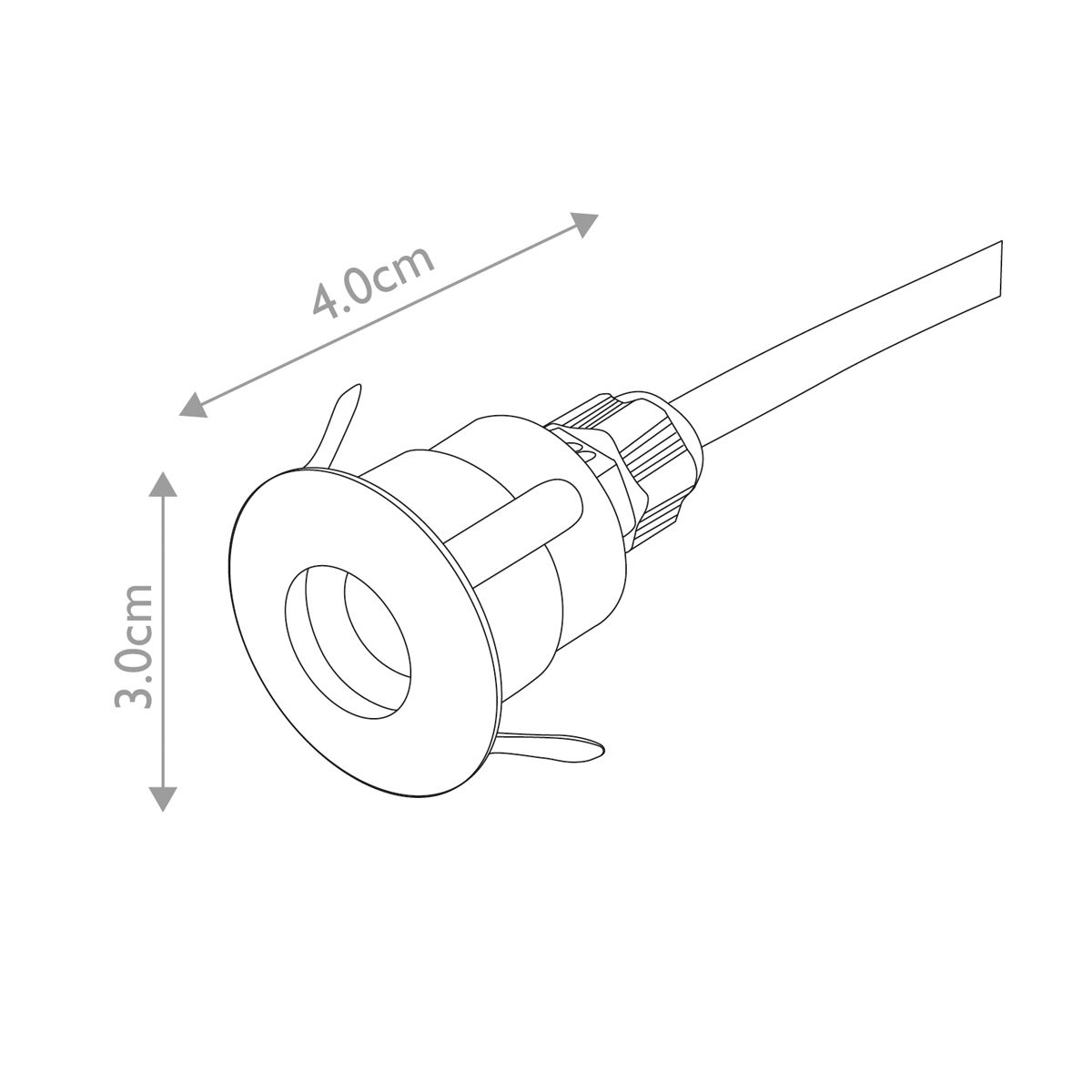 Fusion Plain Push In, Boden-/Deckleuchte - gebürstetes/bearbeitetes Aluminium