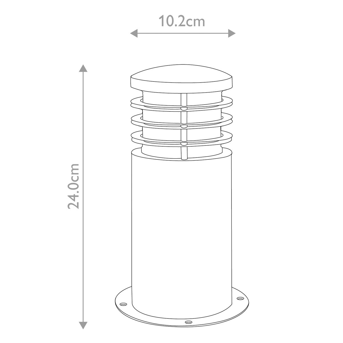 Sandbanks Mini-Poller mit 1 Licht, Edelstahl