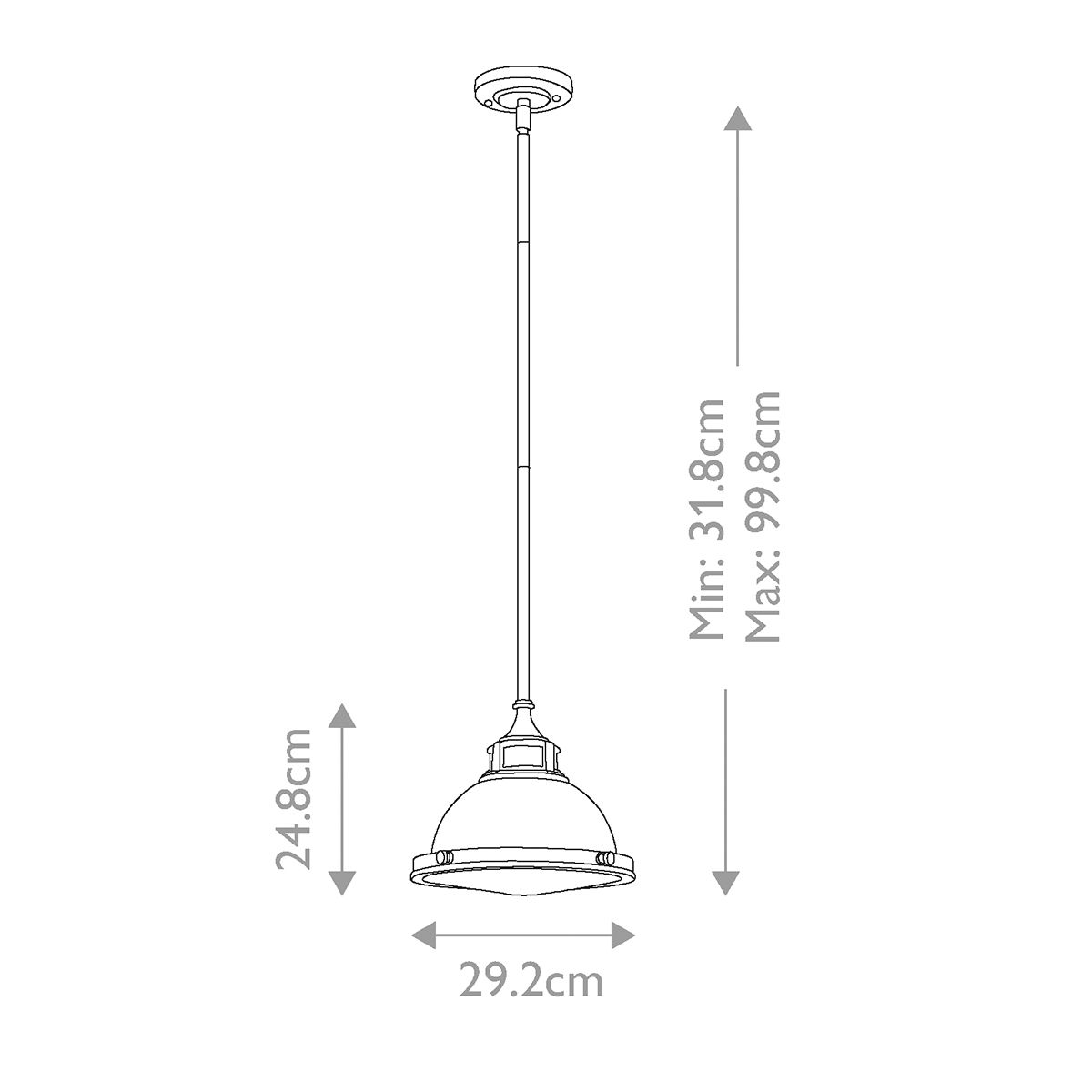 Amelia 1-flammige Mini-Pendelleuchte - Heritage Messing