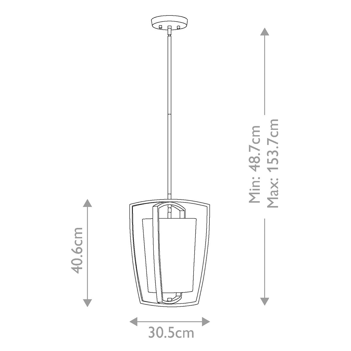 Blakely Pendelleuchte mit 1 Licht, gebürstetes Nickel