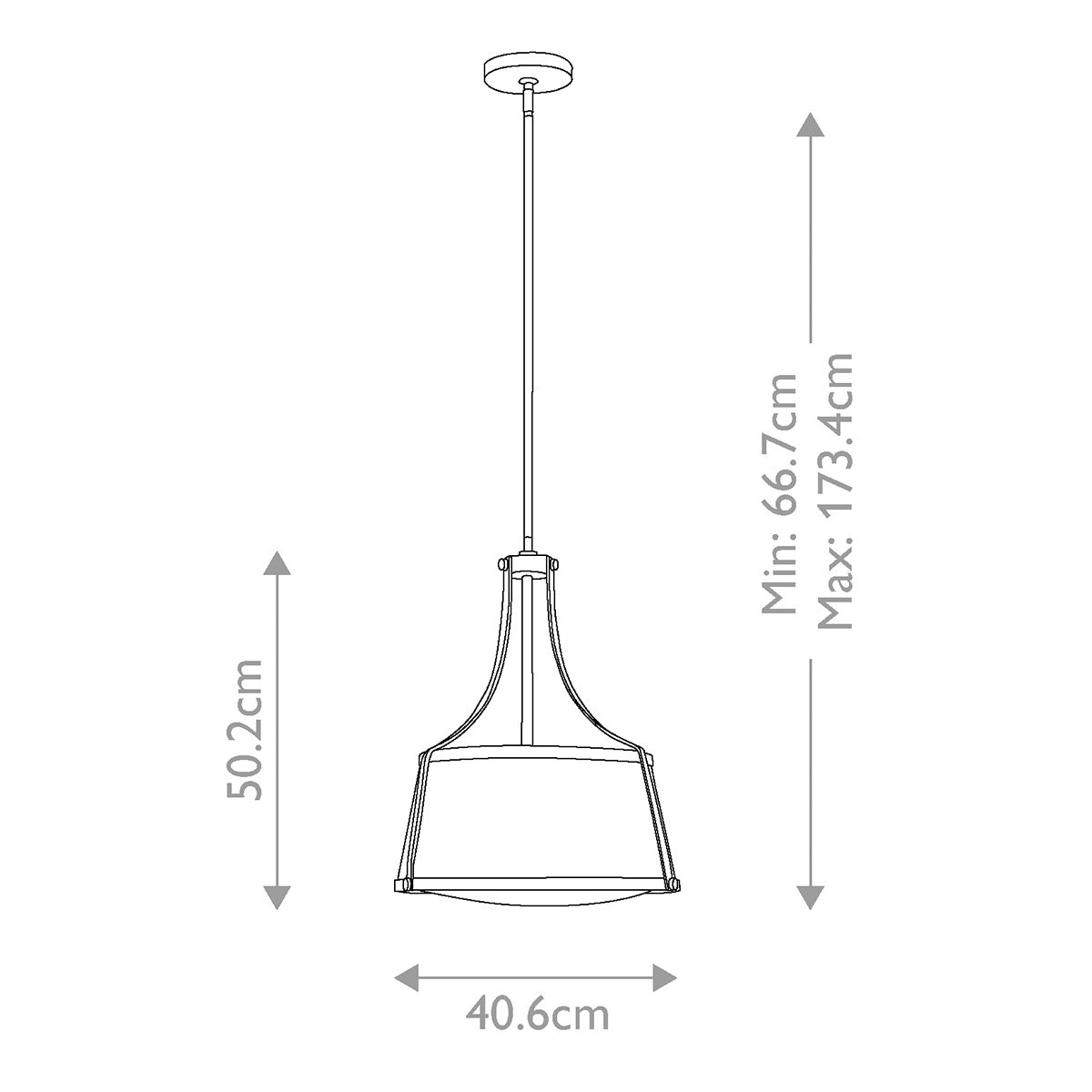 Charlotte 3-flammige Pendelleuchte - Antik-Nickel