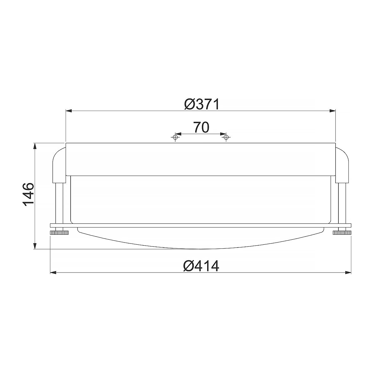 Colbin Medium Flush - Gebürstetes Nickel