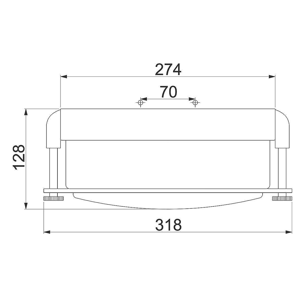 Colbin Small Flush - Gebürstetes Nickel