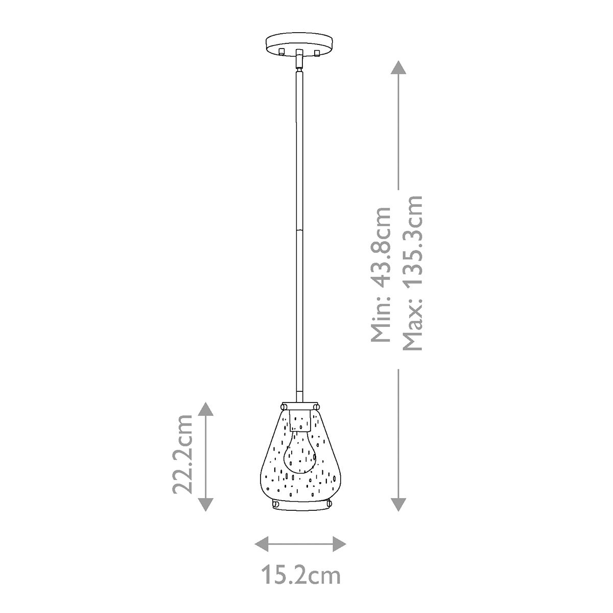 Finley 1-flammige Mini-Pendelleuchte - Gebürstete Bronze