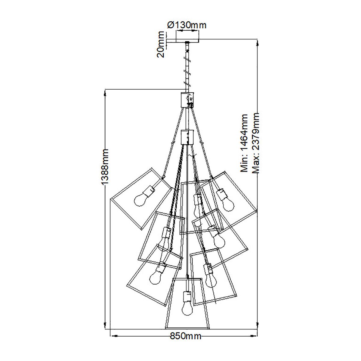 Großer Foyer-Kronleuchter Fulton mit 13 Lichtern, Bronze und Messing