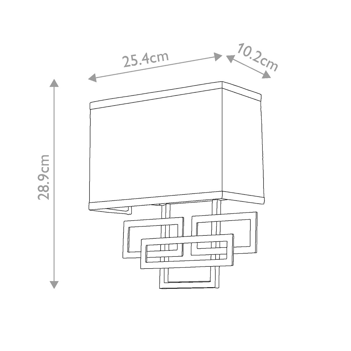 Lanza 2-flammige Wandleuchte - Antik-Nickel