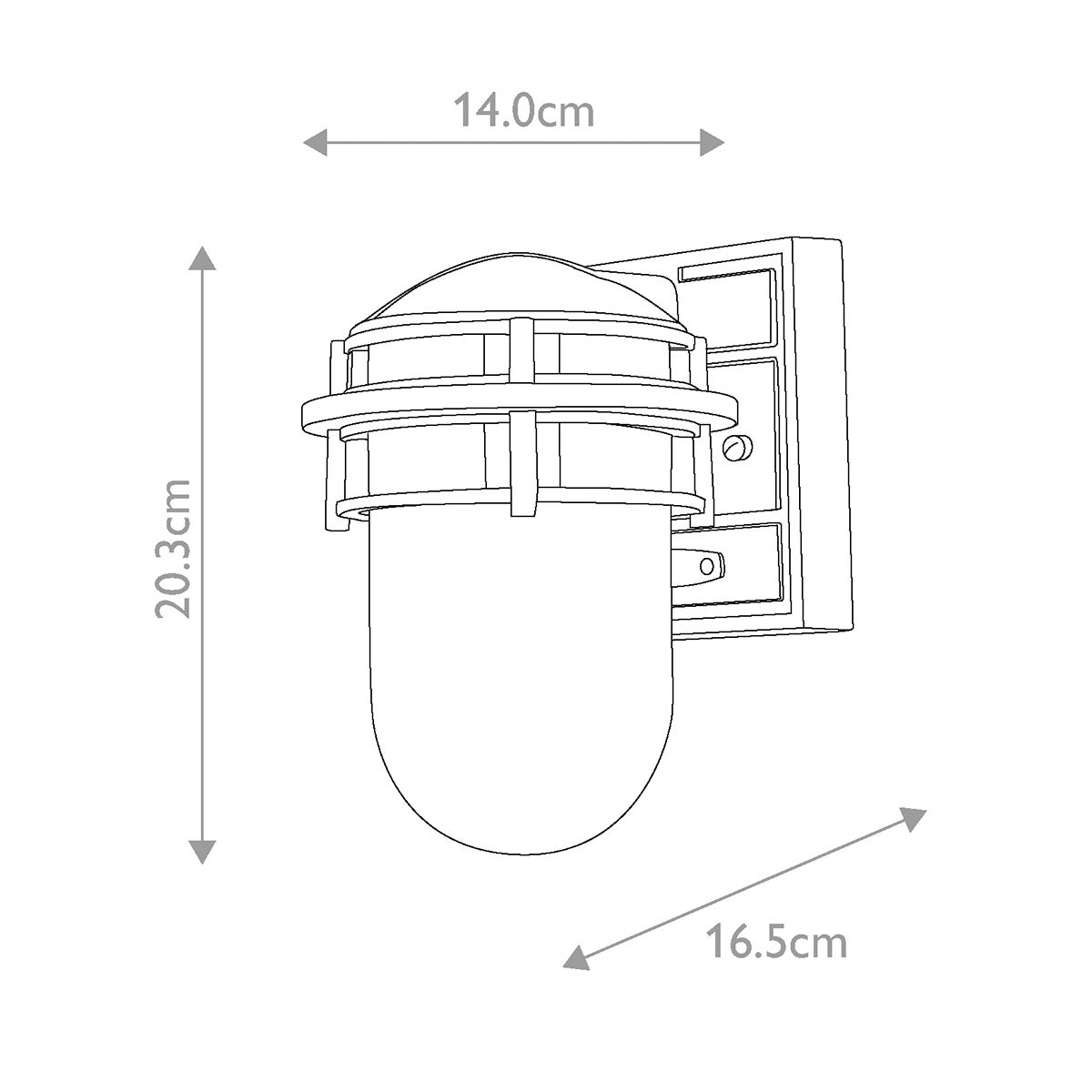 Reef Mini Laterne mit 1 Licht - Hämatit