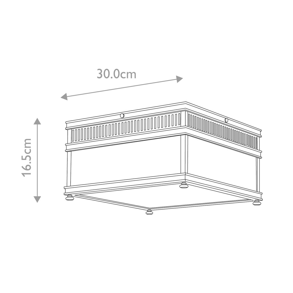 Holborn Deckenleuchte mit 2 Lichtern, poliertes Chrom