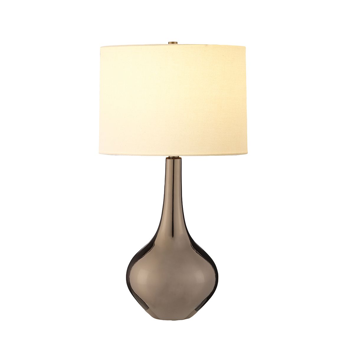 Tischlampe Job 1 Light - Elfenbeinfarbener Schirm - Bronze Metallic, Cremefarbener Schirm