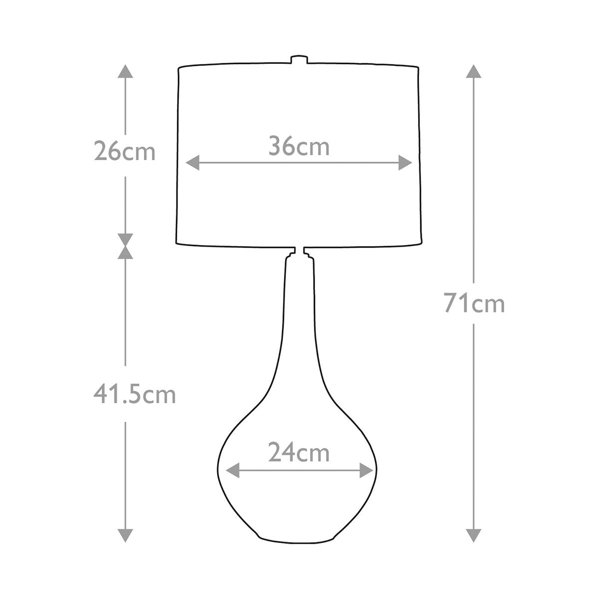 Tischlampe Job 1 Light - Elfenbeinfarbener Schirm - Bronze Metallic, Cremefarbener Schirm