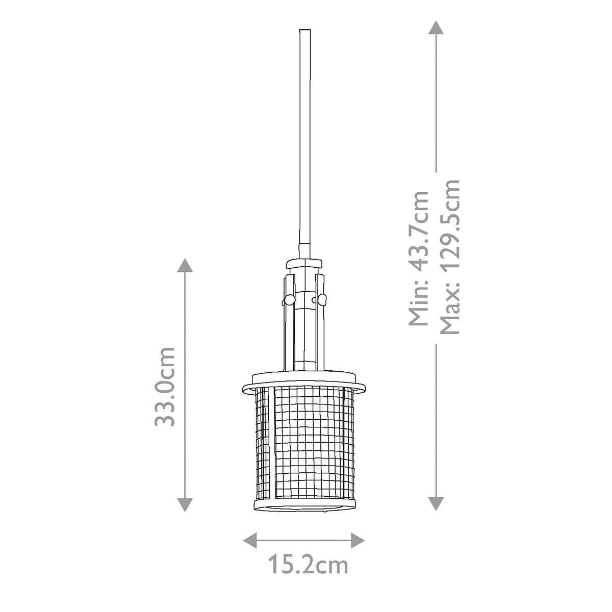 Ahrendale 1-flammige Mini-Pendelleuchte - Ambosseisen