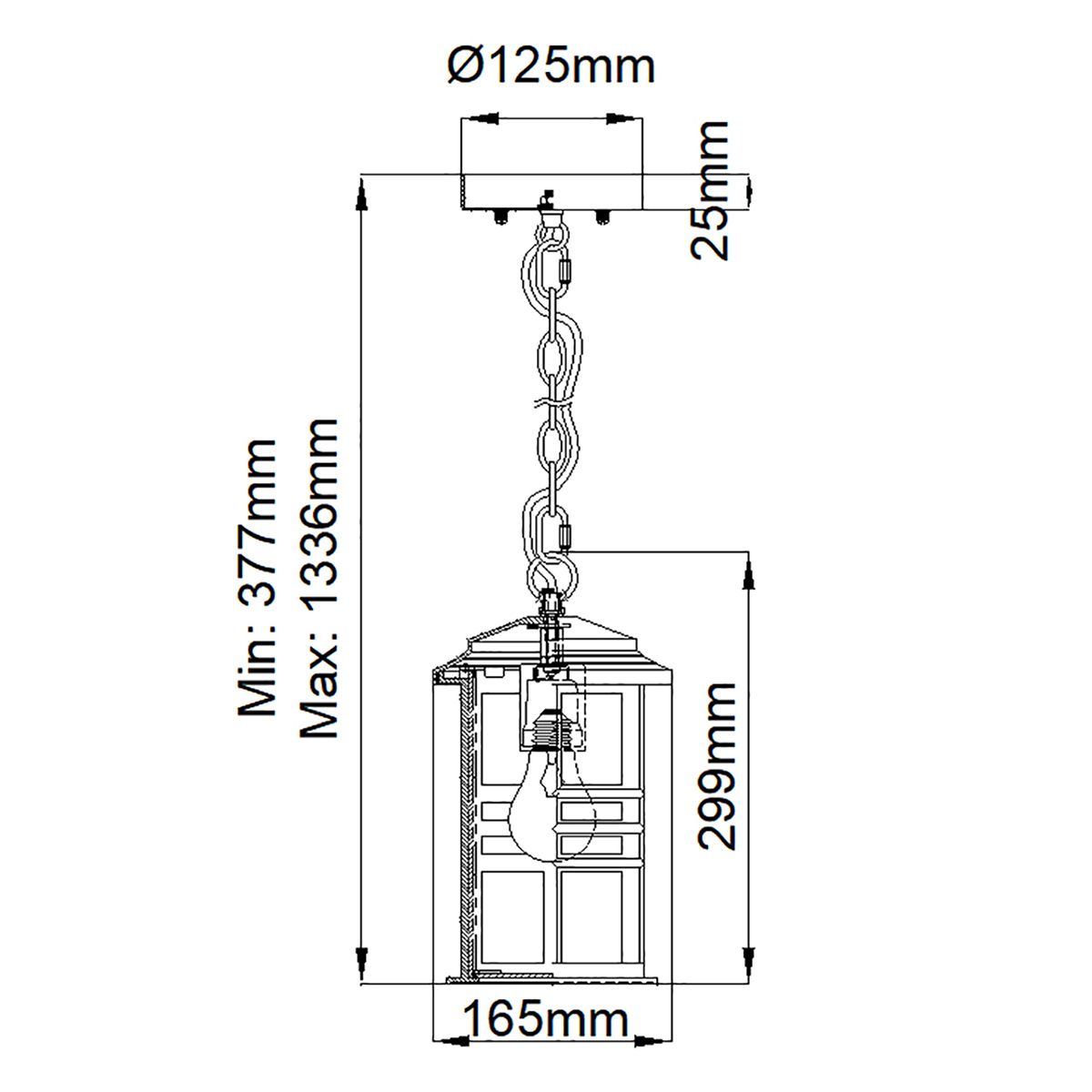 Beacon Square 1-Lichterkettenlaterne - Weiß