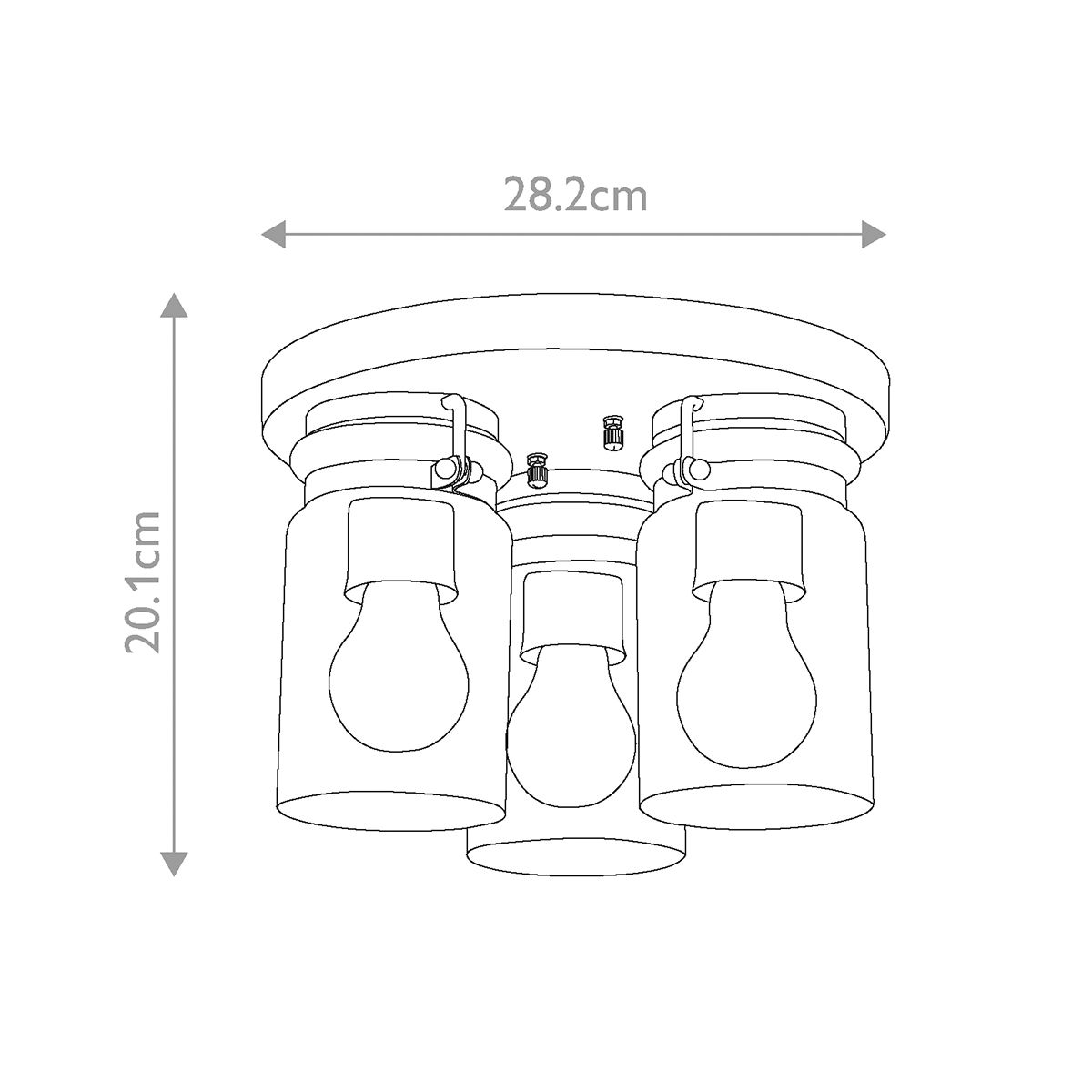 Brinley 3-flammige Deckenleuchte - Gebürstetes Nickel