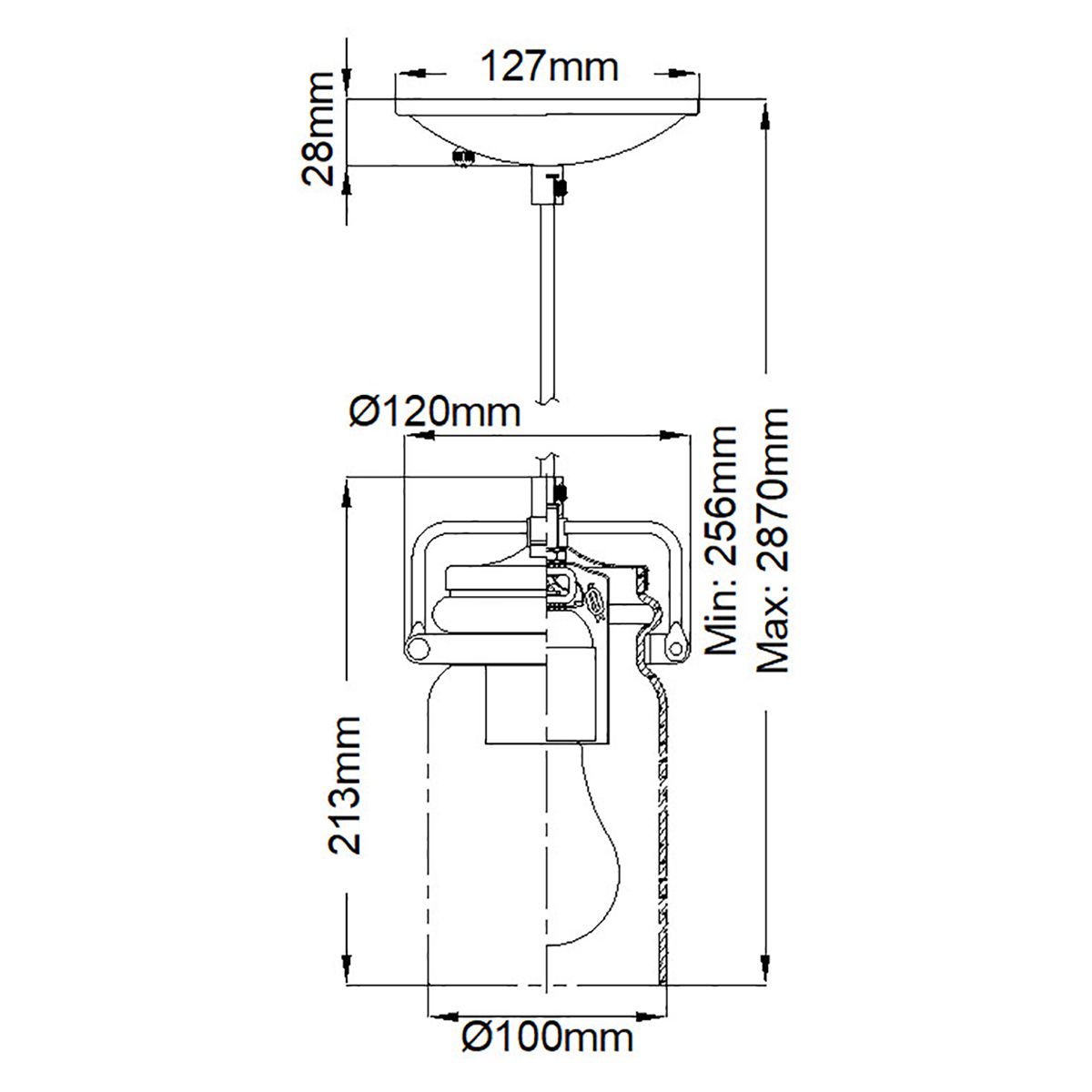 Brinley 1-flammige Mini-Pendelleuchte - Gebürstetes Messing