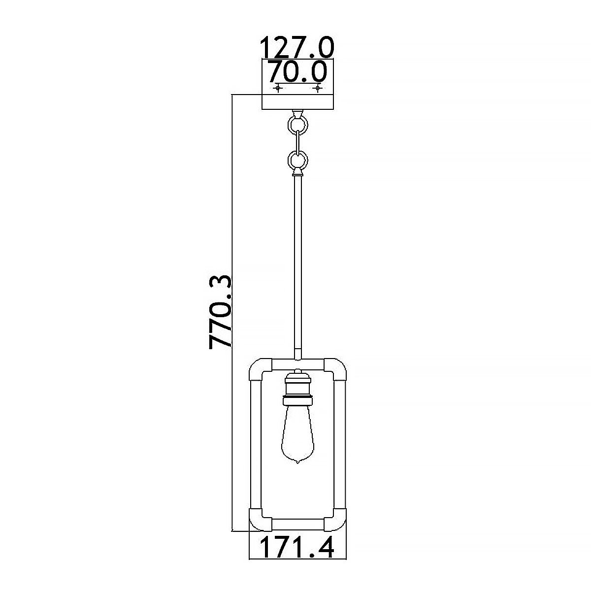 Imahn 1-flammige Mini-Pendelleuchte - Schwarz und Naturmessing