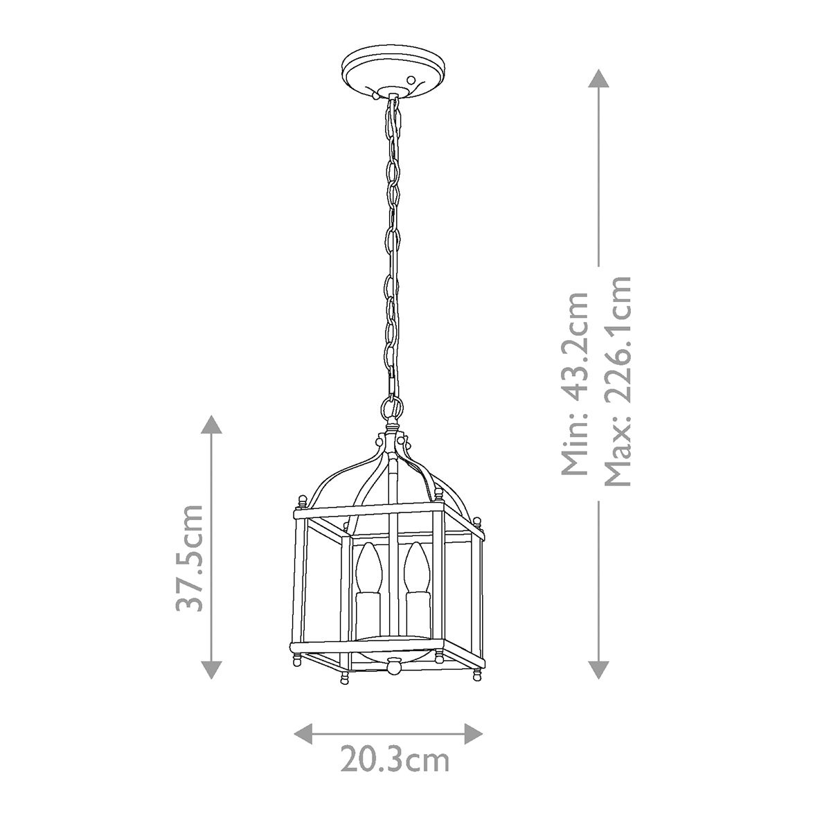 Kleine Pendelleuchte Larkin mit 2 Lichtern, gebürstetes Nickel