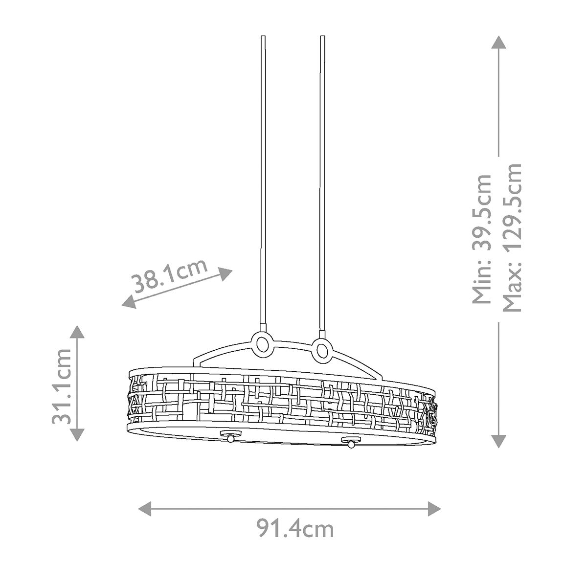 Loom Kronleuchter mit 4 Lichtern, alte Bronze