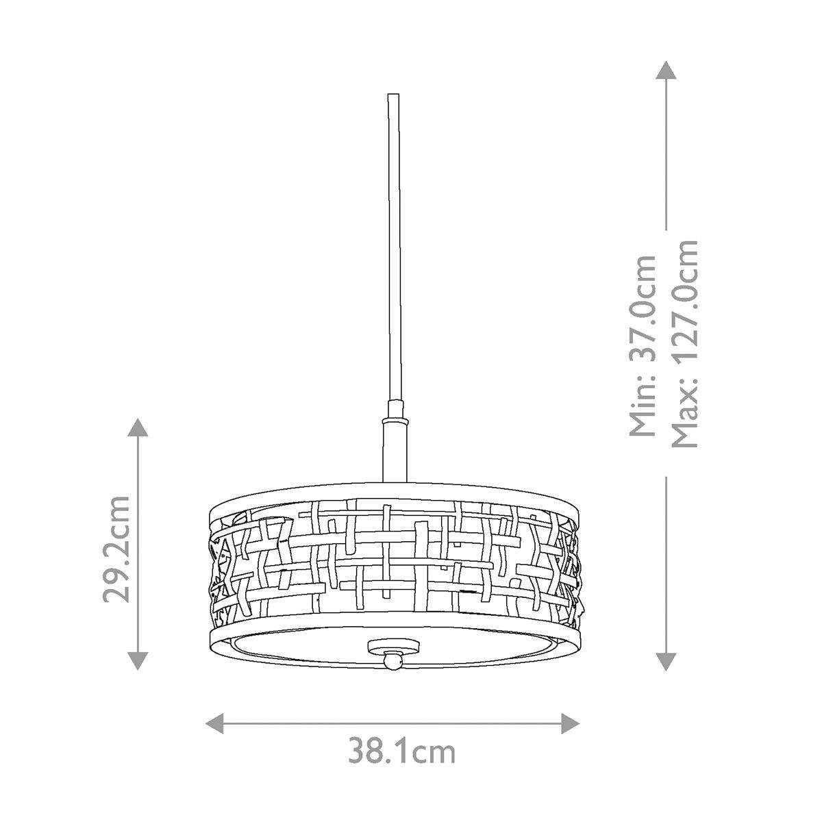 Loom 3-flammige Pendelleuchte - Alte Bronze