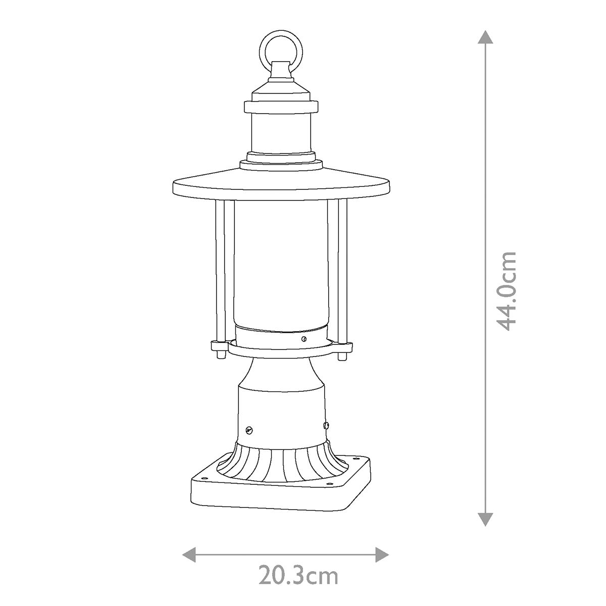 Riverwood 8"-Standlaterne - verwittertes Zink