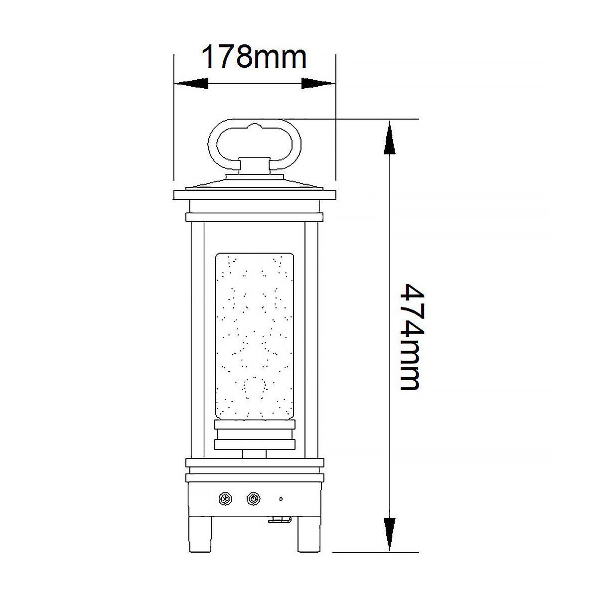 South Hope Tragbare Bluetooth-Lautsprecherlaterne - EU-Stecker - geriebene Bronze