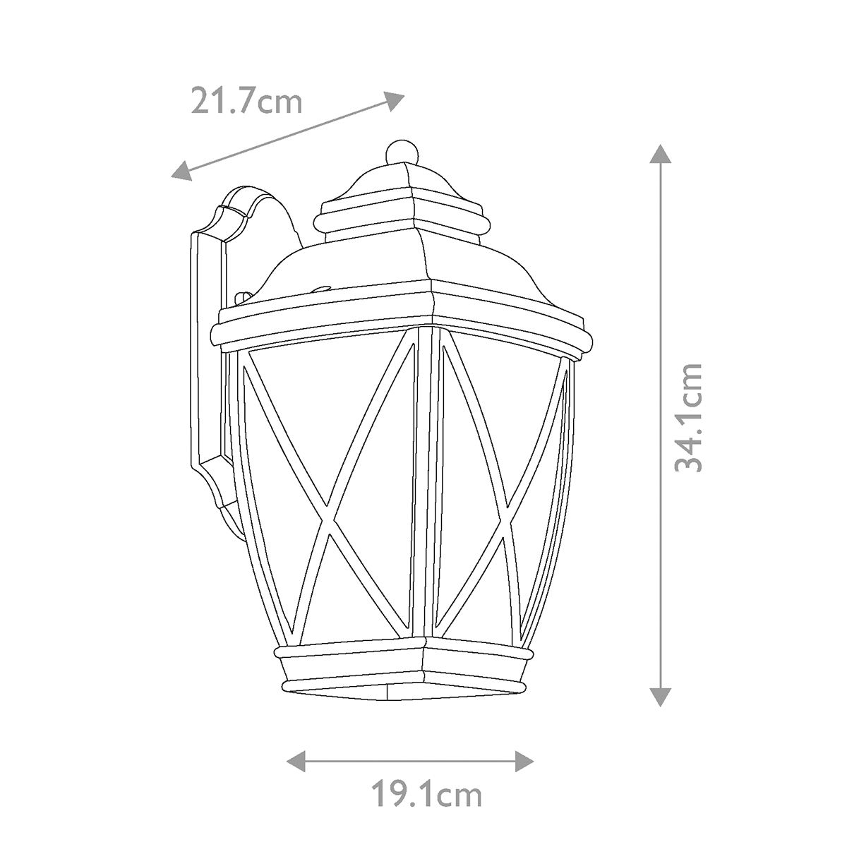 Tangier 1-flammige mittelgroße Wandlaterne - Alte Bronze