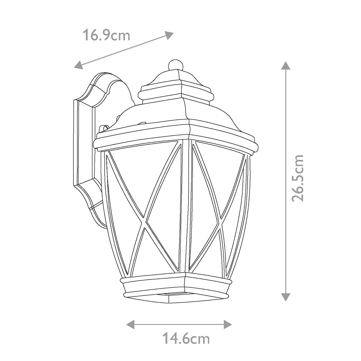 Tangier 1-flammige kleine Wandlaterne - Alte Bronze