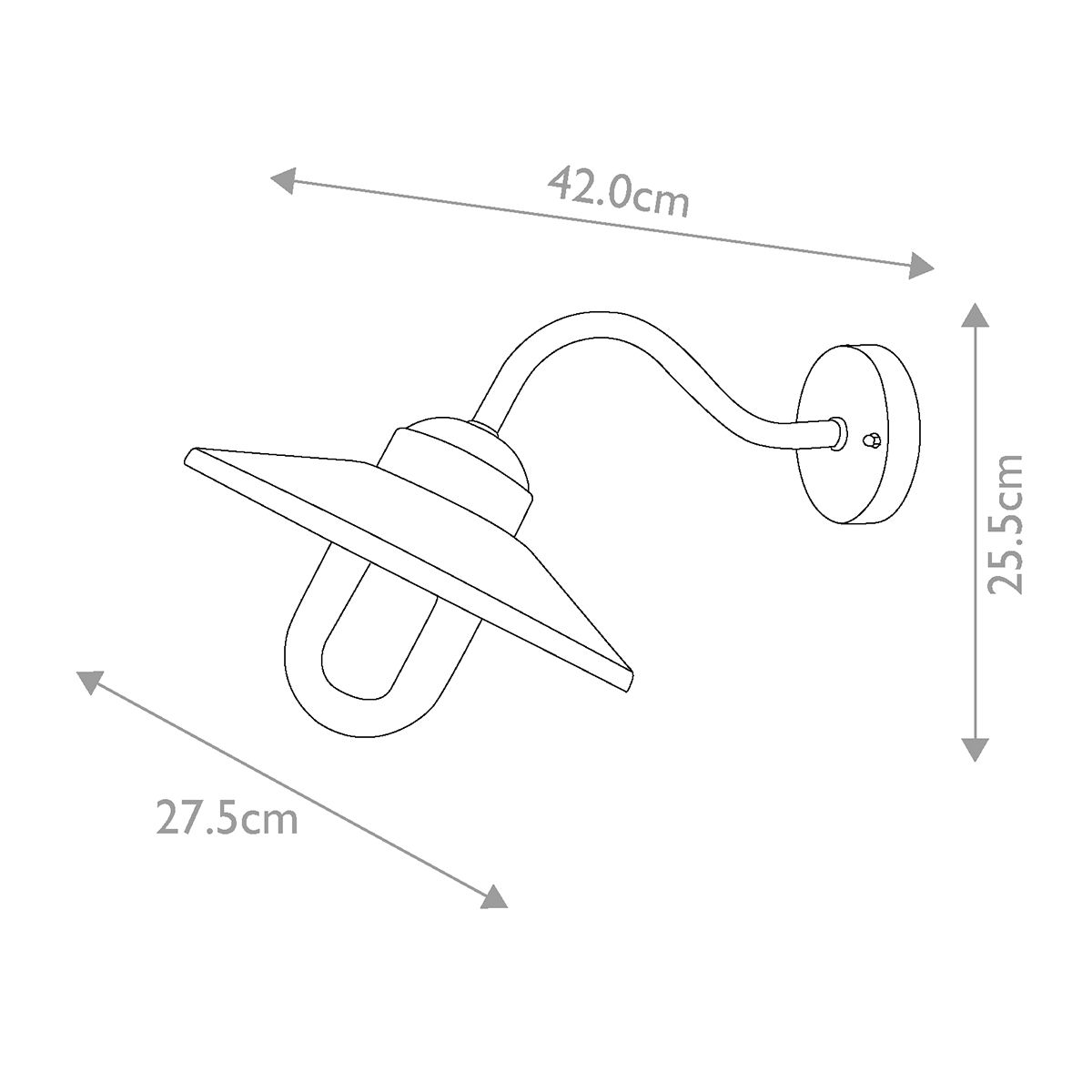 Klampenborg 1 lt Wandlaterne – Marineblau