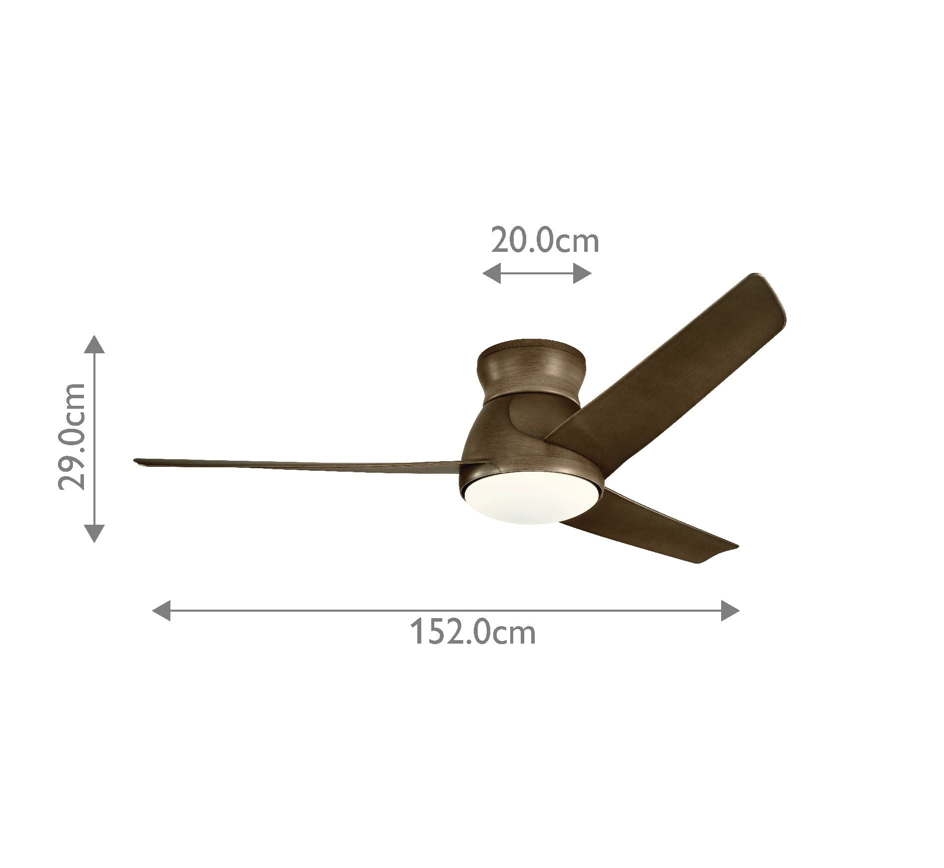 Eris - 60 Zoll / 152 cm Ventilator - Walnuss