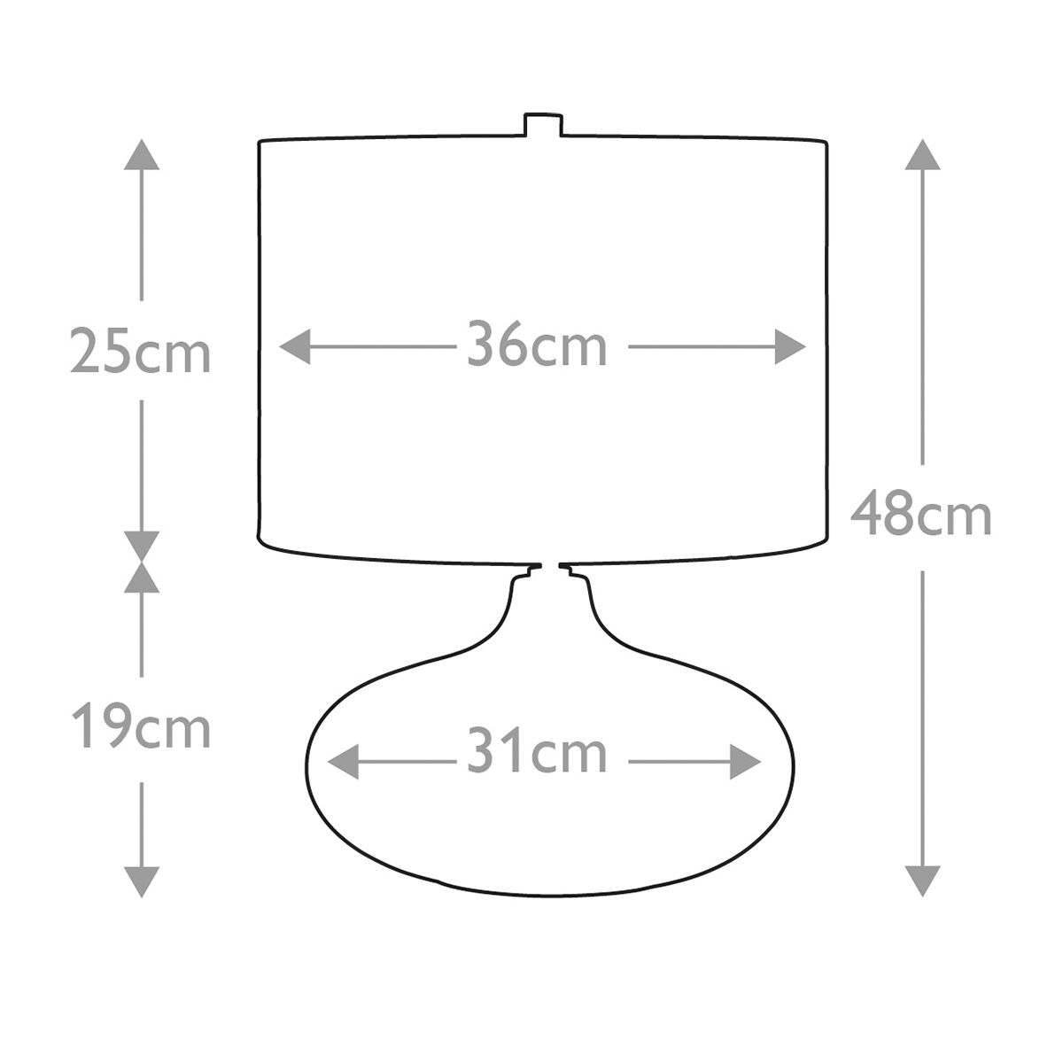 Kleine Tischlampe „Laguna“ mit 1 Licht, Türkis und Graphitglasur