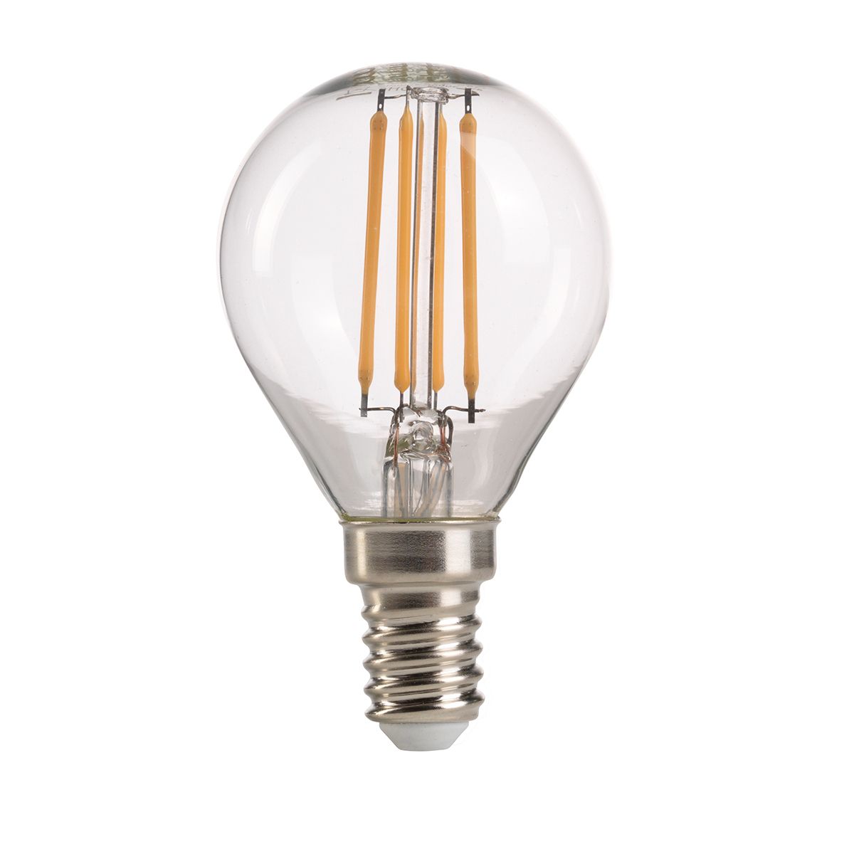 Golfball-LED-E14-Lampe - Klarglas