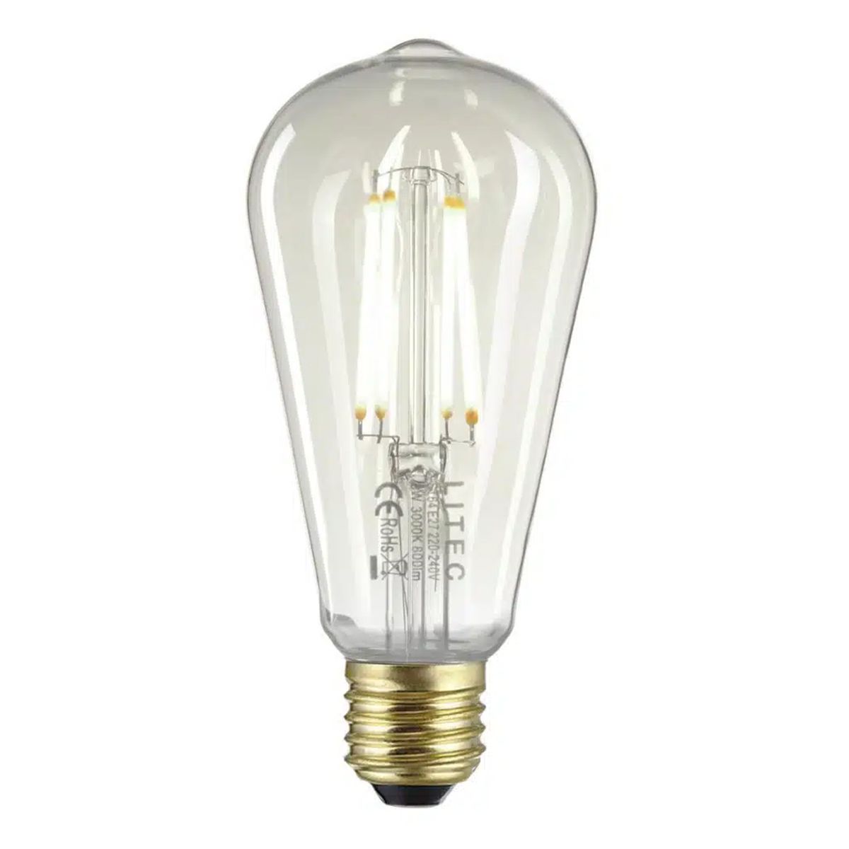 Klare Edison LED E27 Lampe - Klares Glas