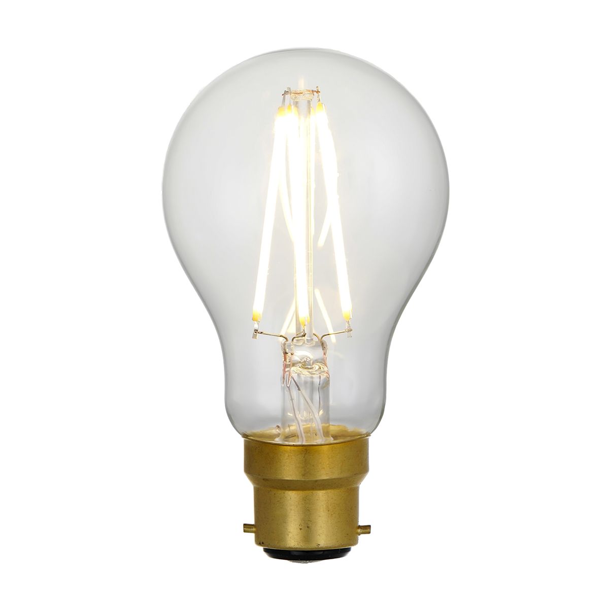 Klassische LED B22 Lampe - Klarglas