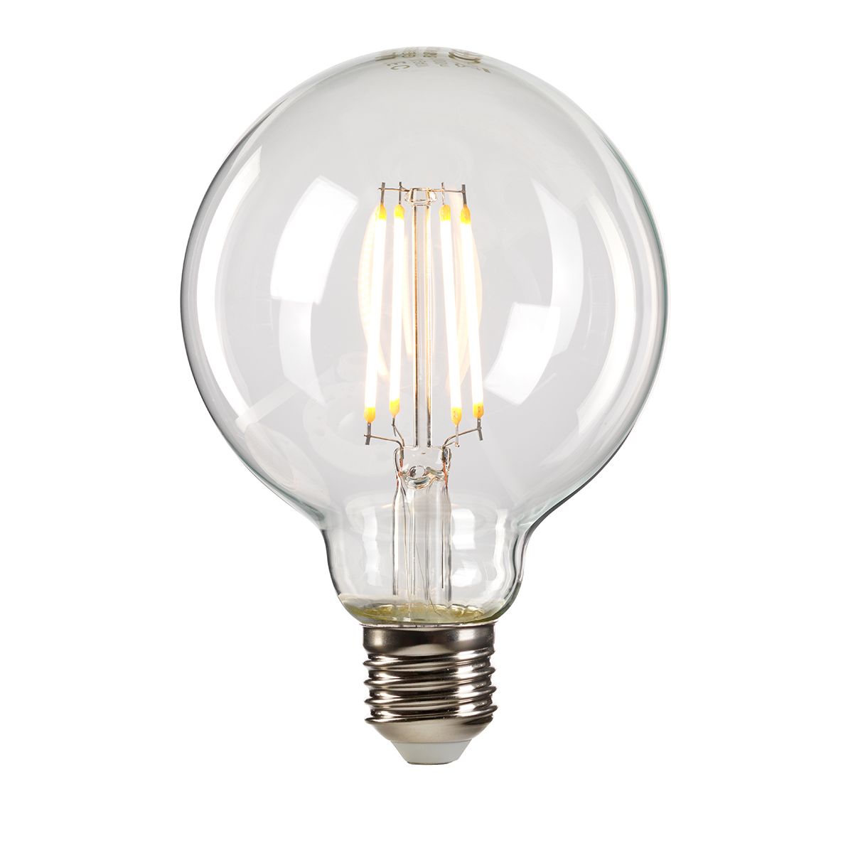 Clear Globe LED E27 Lampe - Klares Glas