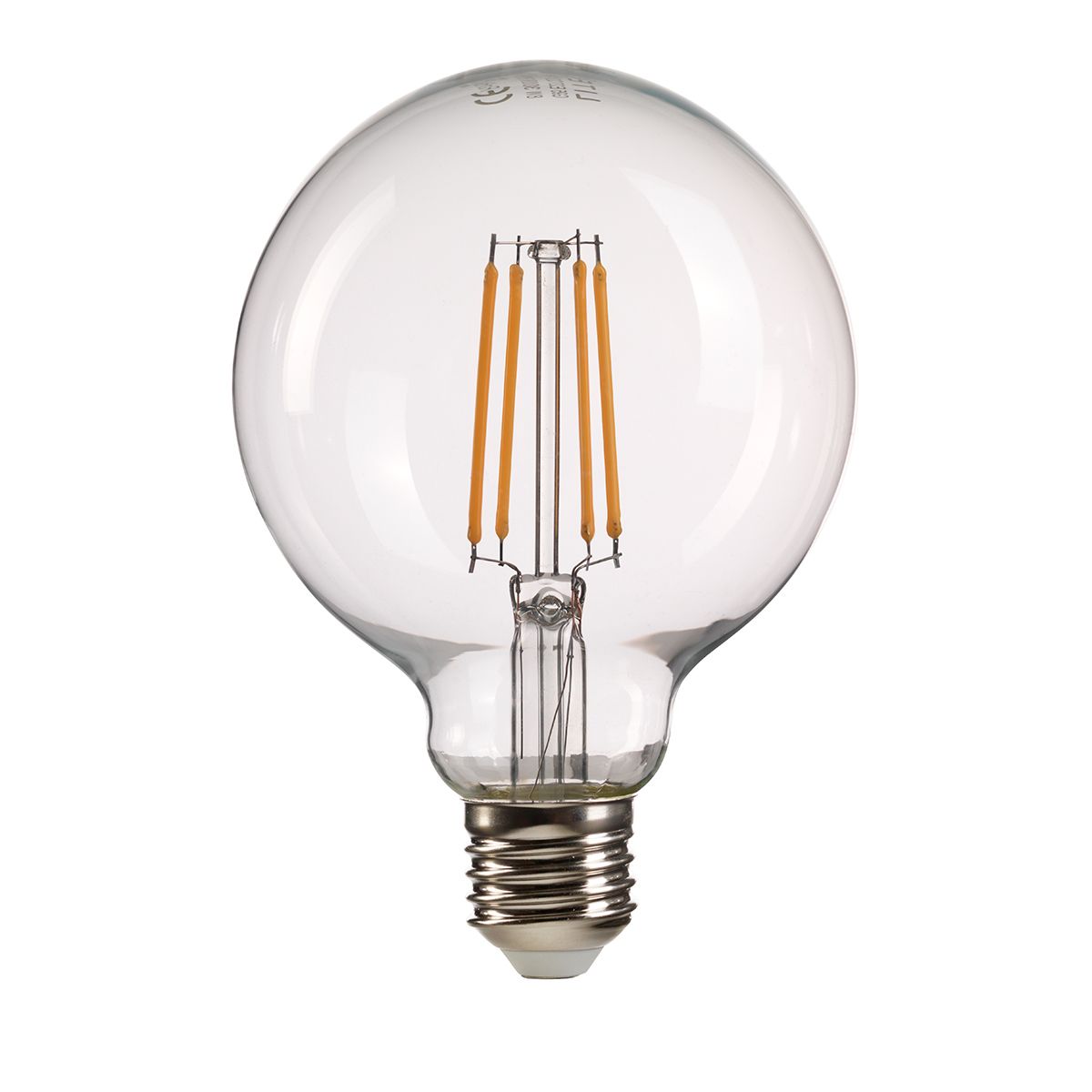 Clear Globe LED E27 Lampe - Klares Glas