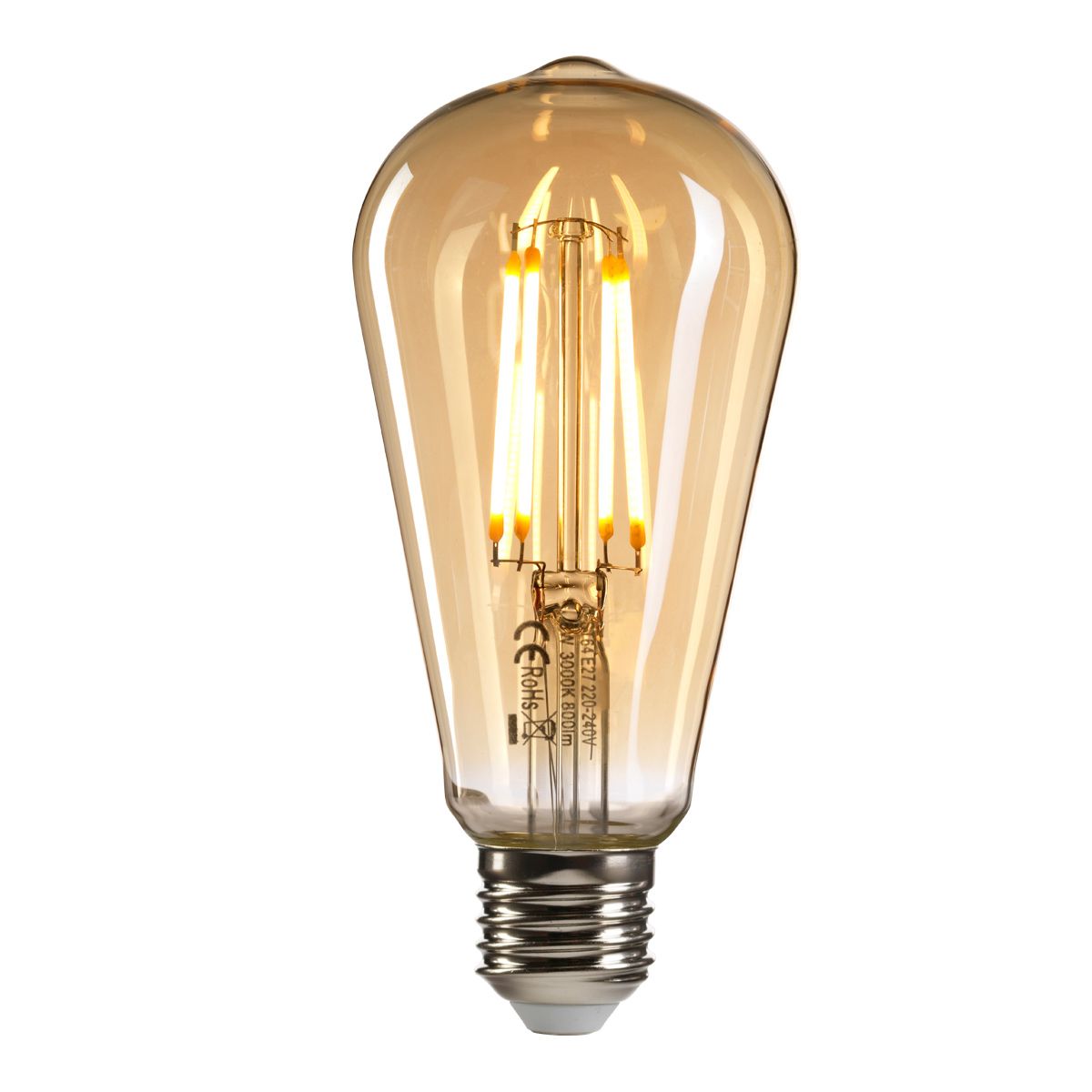 Edison LED E27 Lampe - Bernsteinglas